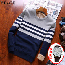 BE&GE 長(zhǎng)袖 男士T恤 寶藍(lán)色/加絨 XL，L，XXL，M，XXXL