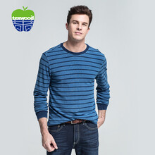 texwood 長(cháng)袖 男士T恤 中寶藍色 