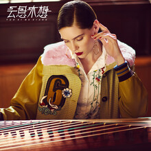云思木想 海軍領(lǐng) 長袖 女 短外套 