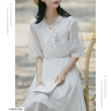 朦朧美，荷葉袖連衣裙仙氣全開(kāi)