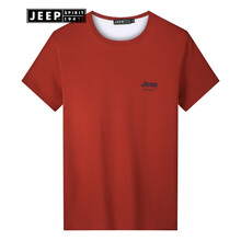 吉普（JEEP） 短袖 男士T恤 圓領(lǐng)磚紅 
