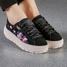 PUMA板鞋36781002黑色+紫色+粉紅色 36，37，38，39，35.5