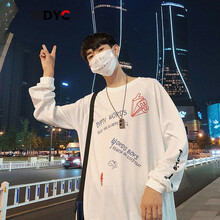 MDYC 長袖 男士T恤 白色 