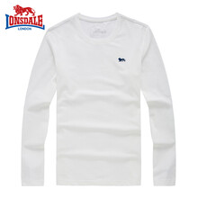 LONSDALE 長(zhǎng)袖 男士T恤 白色 