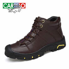 卡帝樂鱷魚（CARTELO）男士棕色加絨-皮鞋碼 41