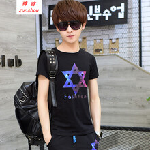 尊首（ZUNSHOU） 短袖 男士T恤 黑色 XL，L，M，XXXL，XXL