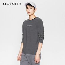 ME&CITY 長(zhǎng)袖 男士T恤 黑白組  