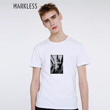 MARKLESS 短袖 男士T恤 白色simple-life4 XL，L，XXL，M，XXXL