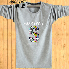 古萊登（GODLIKE） 長(zhǎng)袖 男士T恤 淺灰色彩S XL，L，XXL，M，XXXL