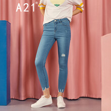A21 中腰  女 九分褲 牛仔褲