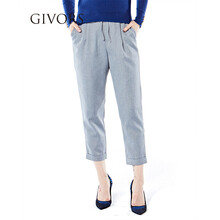 GIVORS 高腰 直筒褲 女 九分褲 休閑褲