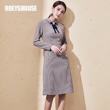 Roey s house 千鳥(niǎo)格 拉鏈 連衣裙
