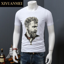 西原美 短袖 男士T恤 白色 L