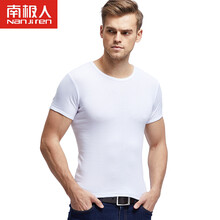 南極人 短袖 男士T恤 白色 XL，L，XXXL，XXL