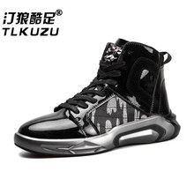 汀狼酷足（TLKUZU）男士黑色增高8CM  40