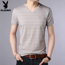 花花公子（PLAYBOY） 短袖 男士T恤 駝色 XL，L，XXL，M，XXXL
