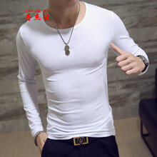 丹杰仕 長(zhǎng)袖 男士T恤 圓領(lǐng)白 M