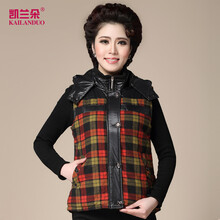 凯兰朵中老年女装冬装<em>中年女外套</em>棉<em>马甲马夹</em>妈