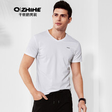 千紙鶴（Q ZHIHE） 短袖 男士T恤 06A白色 