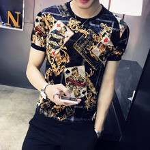 卡祿奴 短袖 男士T恤 黃撲克 