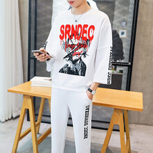 遙渠（YAO QU） 七分袖 男士T恤 白色 