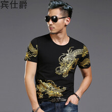 賓仕爵 短袖 男士T恤 黑色  XL，L，加大，M，XXXL，XXL