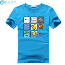玖禾悠萊 短袖 男士T恤 藍(lán)色 S，XL，L，XXXL，XXL，M，加大