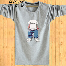 古萊登（GODLIKE） 長(zhǎng)袖 男士T恤 淺灰色小人 XL，L，XXL，XXXL，M