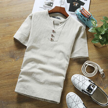 舞新 短袖 男士T恤 杏色 