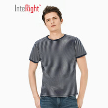 INTERIGHT 短袖 男士T恤 藍(lán)白條 XL，L，XXL，M