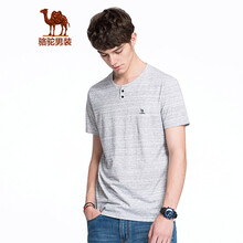 駱駝（CAMEL） 短袖 男士T恤 花灰 XL，L，XXL，XXXL，M