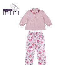 2014宝宝秋装衣服 童装女秋装套装 大蝴蝶结 0