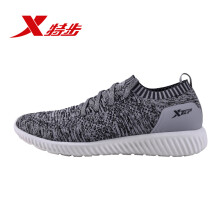 特步（XTEP）跑步鞋淺灰深灰 42