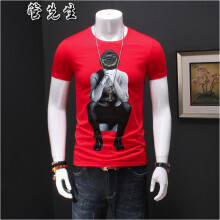 管先生 短袖 男士T恤 518紅色 XL，L，加大，XXXL，XXL，M
