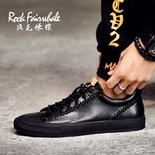 洛克華菲（Rock Fairwhale）男士黑色白底 