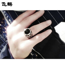 復古戒指黑寶石女