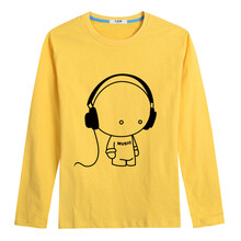七匹鯊 長(zhǎng)袖 男士T恤 黃色 S，XL，L，加大，M，XXXL，XXL