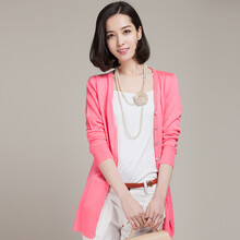 kesuoer<em>开衫</em>针织衫女中长款2014秋装<em>秋衣</em>长袖