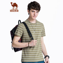 駱駝（CAMEL） 短袖 男士T恤 啡綠 XL，L，XXXL，XXL，M