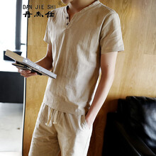 丹杰仕（DAN JIE SHI） 短袖 男士T恤 卡其色 XL，L，XXXL，M，XXL