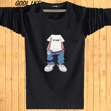 古萊登（GODLIKE） 長袖 男士T恤 黑色小人 XL，L，M，XXXL，XXL