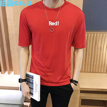 北歐潮流（BEIOUCHAOLIU） 短袖 男士T恤 紅色-red 