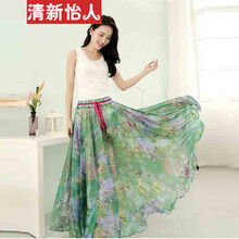 衣之庄园正品2014春季新款女装 民族图案拼接