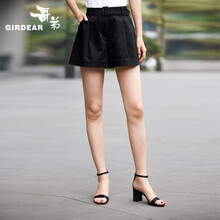 哥弟（GIRDEAR） 高腰 直筒褲 女 短褲 休閑褲