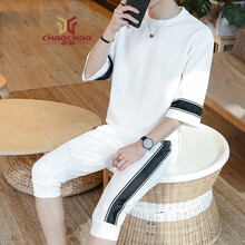 C2潮朝（C2 CHAOZHAO） 七分袖 男士T恤 白色(18款) XL，L，XXXL，XXL，M