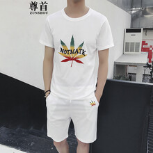 尊首（ZUNSHOU） 短袖 男士T恤 白色-DS80 