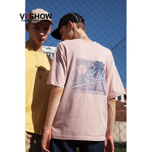 viishow 短袖 男士T恤 粉紅色 