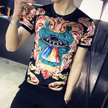 C2潮朝（C2 CHAO CHAO） 短袖 男士T恤 飛碟 S，XL，L，XXXL，M，XXL