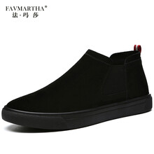 法瑪莎(FAVMARTHA)男士黑色中幫加絨 40
