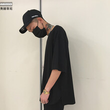 奧麗菲尼（OLIVEPHONI） 五分袖 男士T恤 黑色 